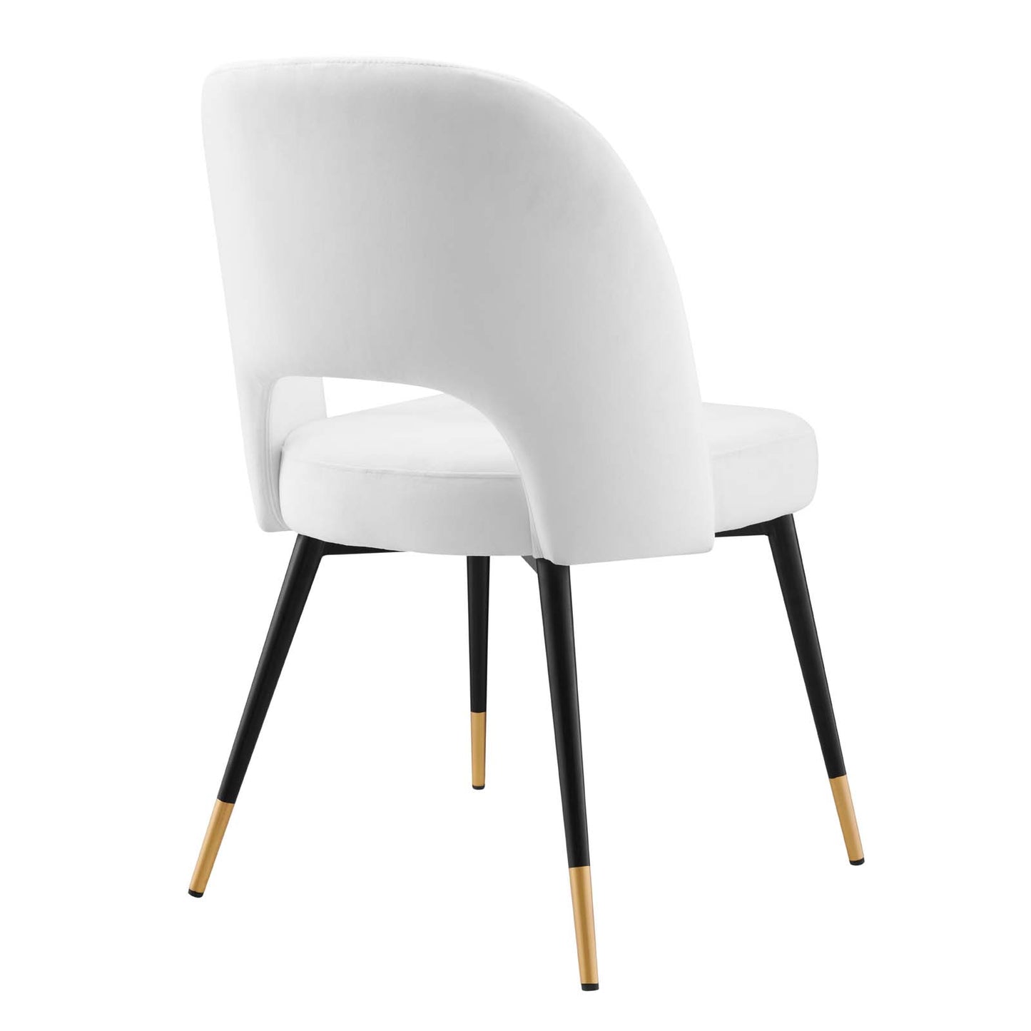 Rouse Performance Velvet Dining Side Chairs - Set of 2 White EEI-4599-WHI