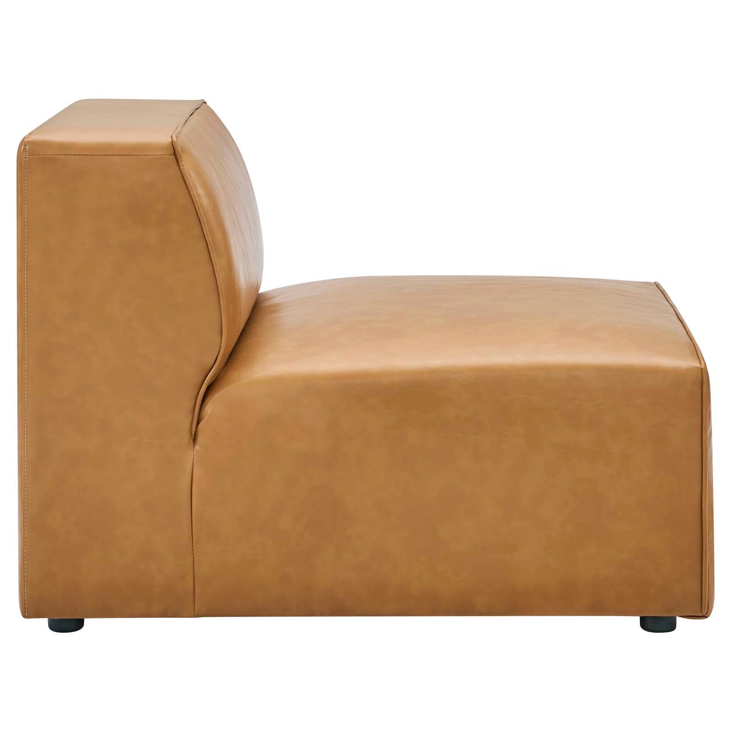 Mingle Vegan Leather Armless Chair Tan EEI-4623-TAN