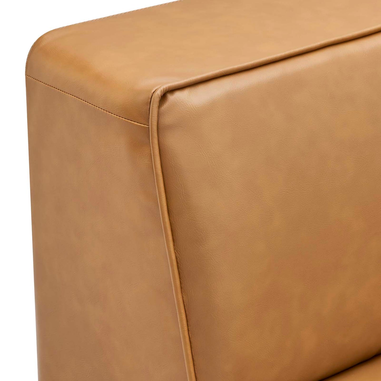 Mingle Vegan Leather Corner Chair Tan EEI-4625-TAN