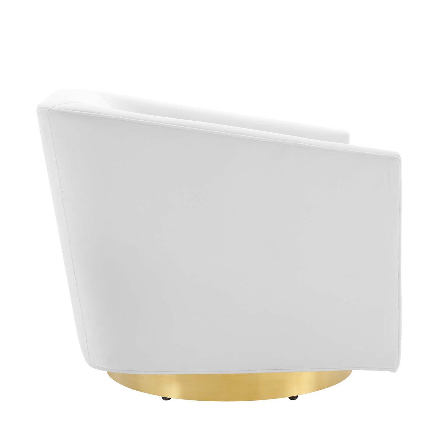 Twist Accent Lounge Performance Velvet Swivel Chair Gold White EEI-4626-GLD-WHI