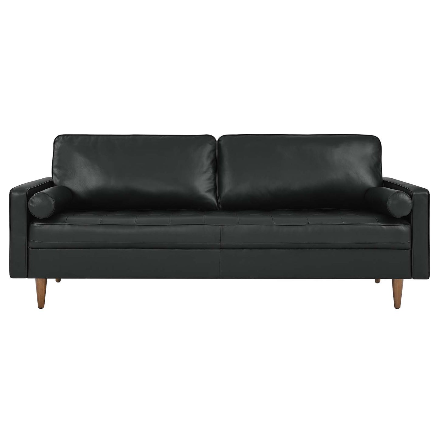 Valour 81" Leather Sofa Black EEI-4634-BLK