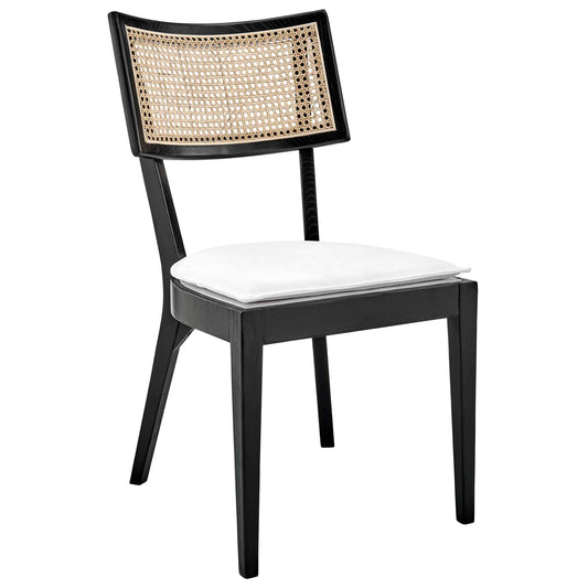 Caledonia Wood Dining Chair Black White EEI-4648-BLK-WHI