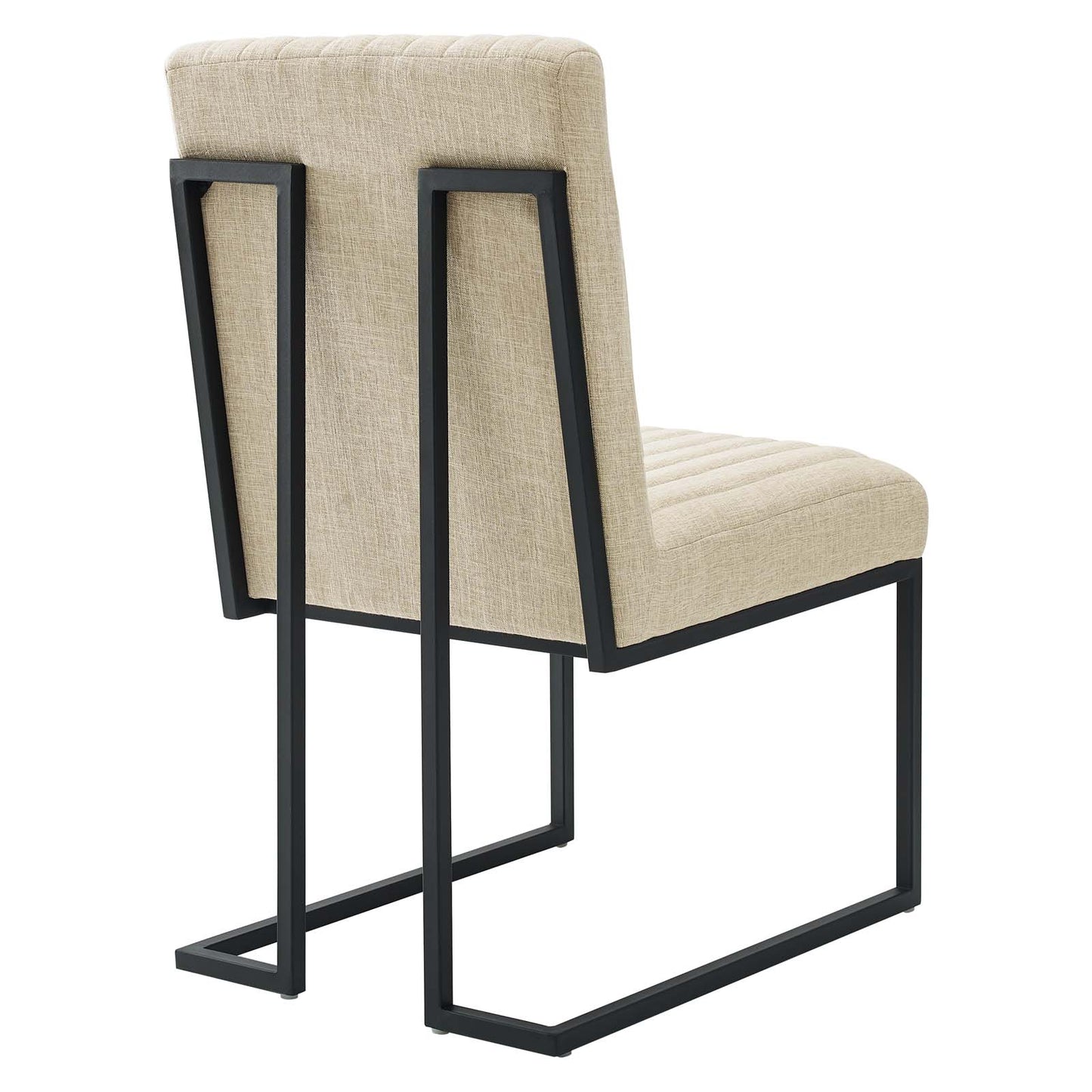 Indulge Channel Tufted Fabric Dining Chair Beige EEI-4652-BEI