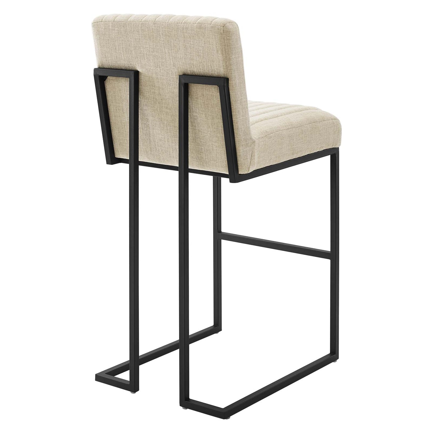 Indulge Channel Tufted Fabric Bar Stool Beige EEI-4654-BEI