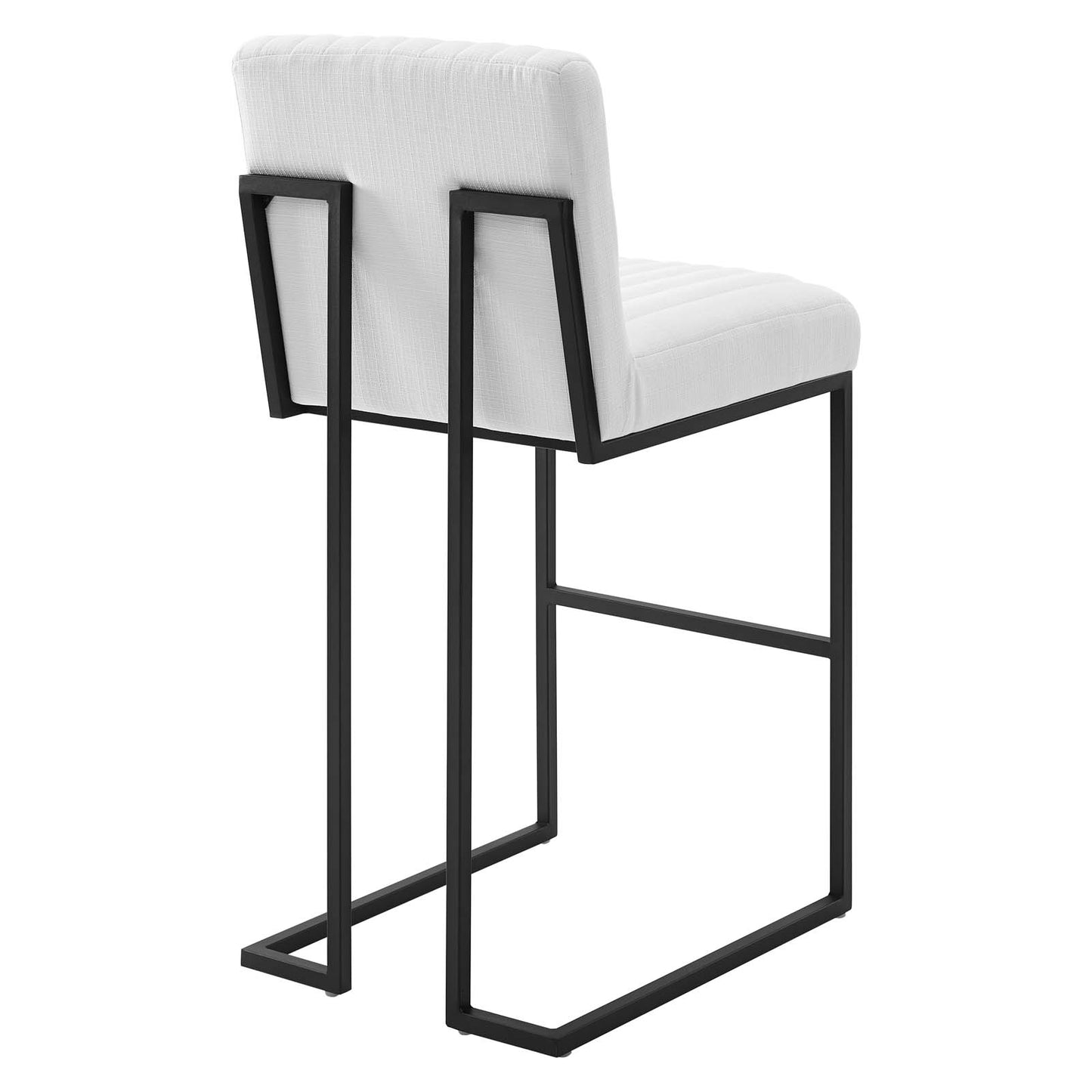 Indulge Channel Tufted Fabric Bar Stool White EEI-4654-WHI