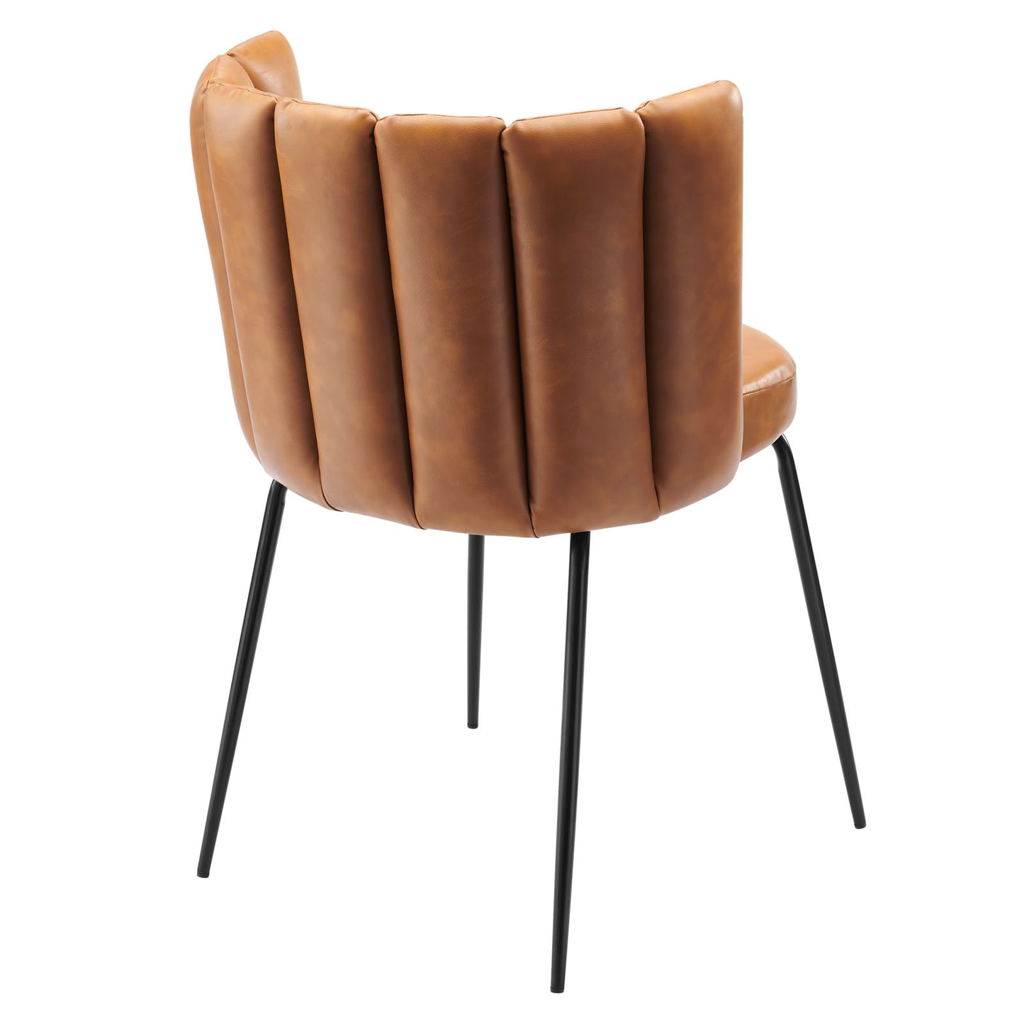 Virtue Vegan Leather Dining Chair Set of 2 Black Tan EEI-4676-BLK-TAN
