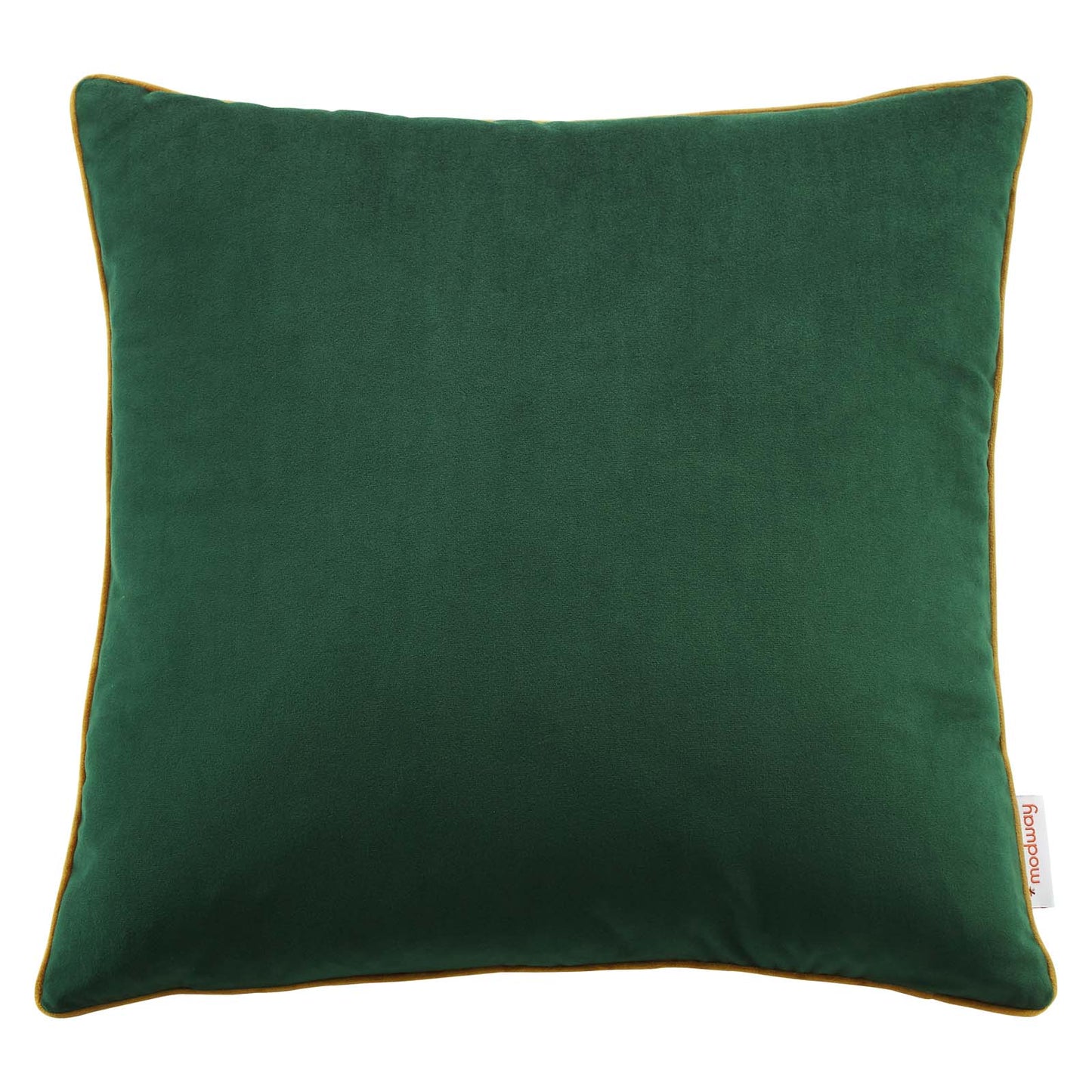 Accentuate 18" Performance Velvet Throw Pillow Green Cognac EEI-4698-GRN-COG