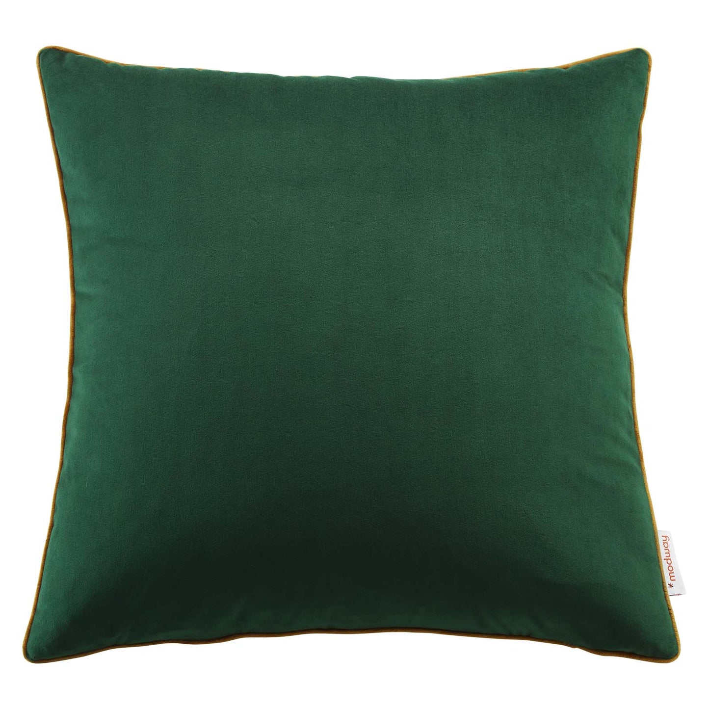 Accentuate 20" Performance Velvet Throw Pillow Green Cognac EEI-4700-GRN-COG