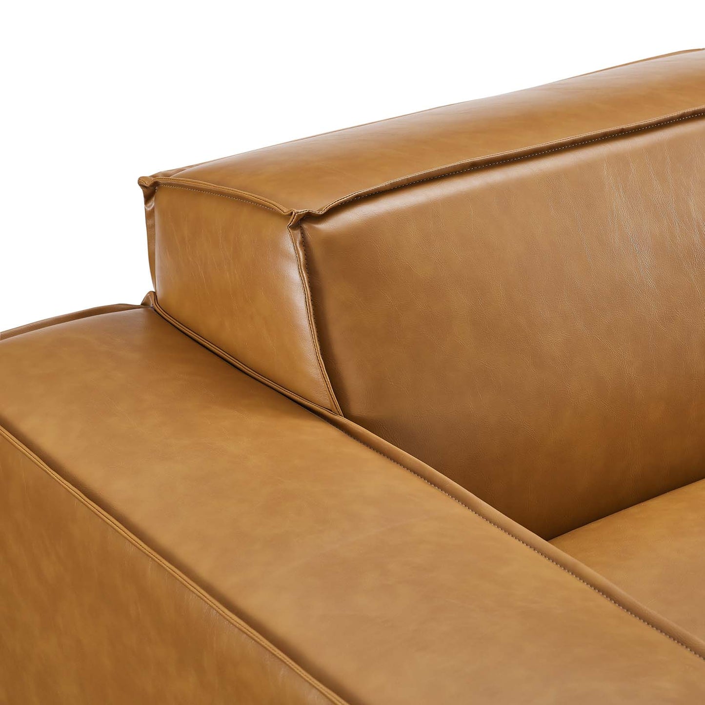 Restore 5-Piece Vegan Leather Sectional Sofa Tan EEI-4711-TAN