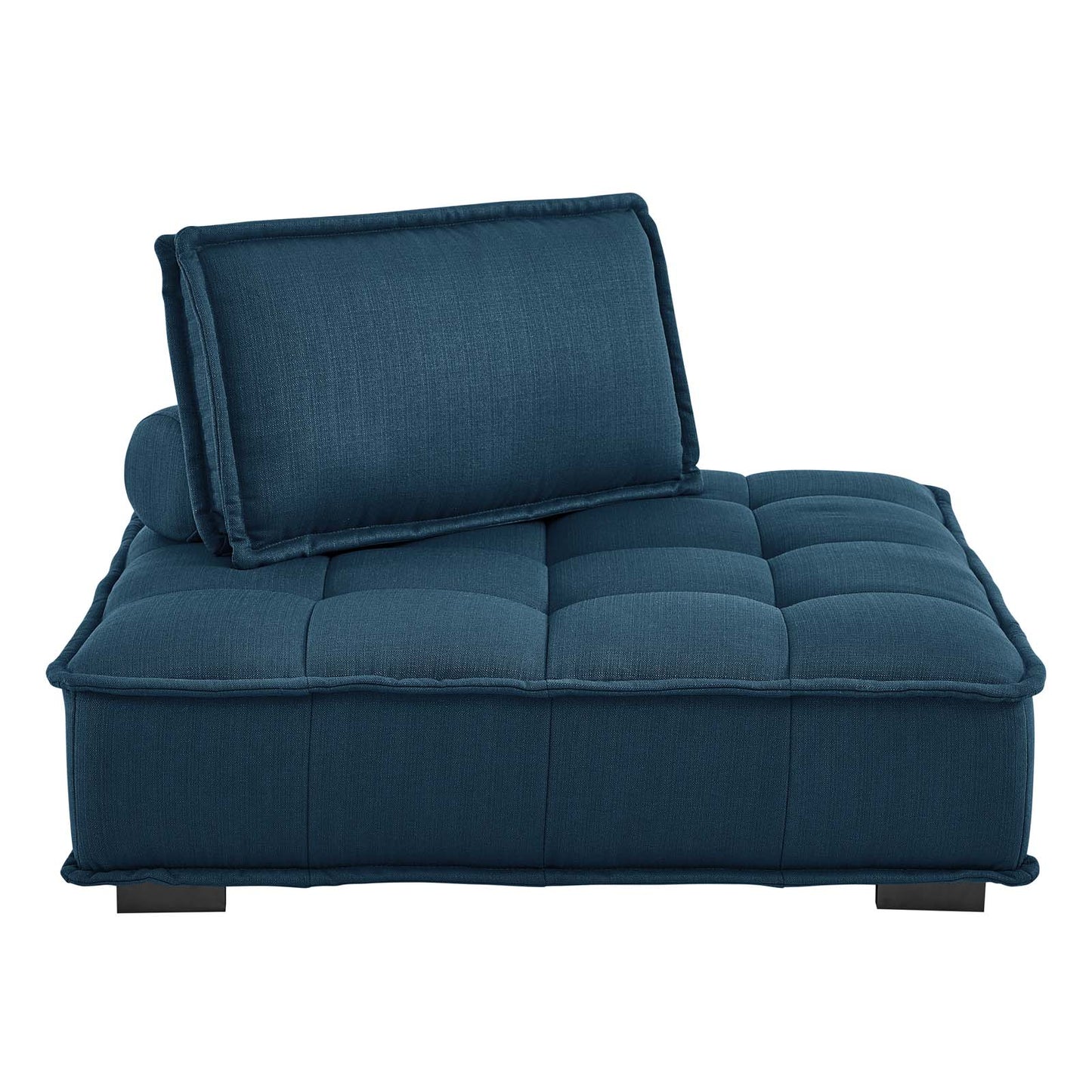 Saunter Tufted Fabric Armless Chair Azure EEI-4725-AZU