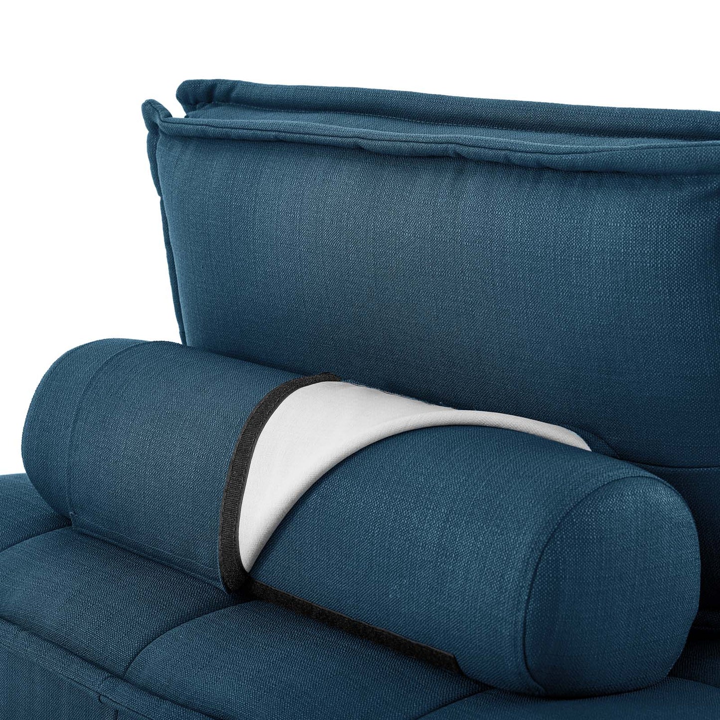 Saunter Tufted Fabric Armless Chair Azure EEI-4725-AZU