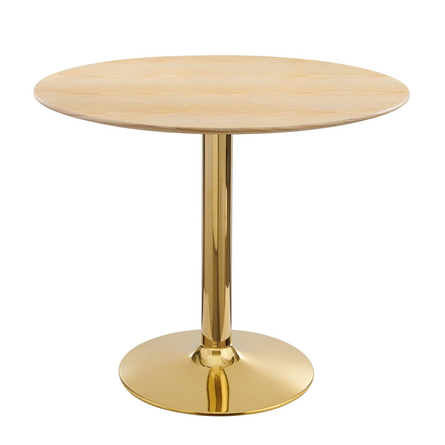 Verne 35" Dining Table Gold Natural EEI-4739-GLD-NAT