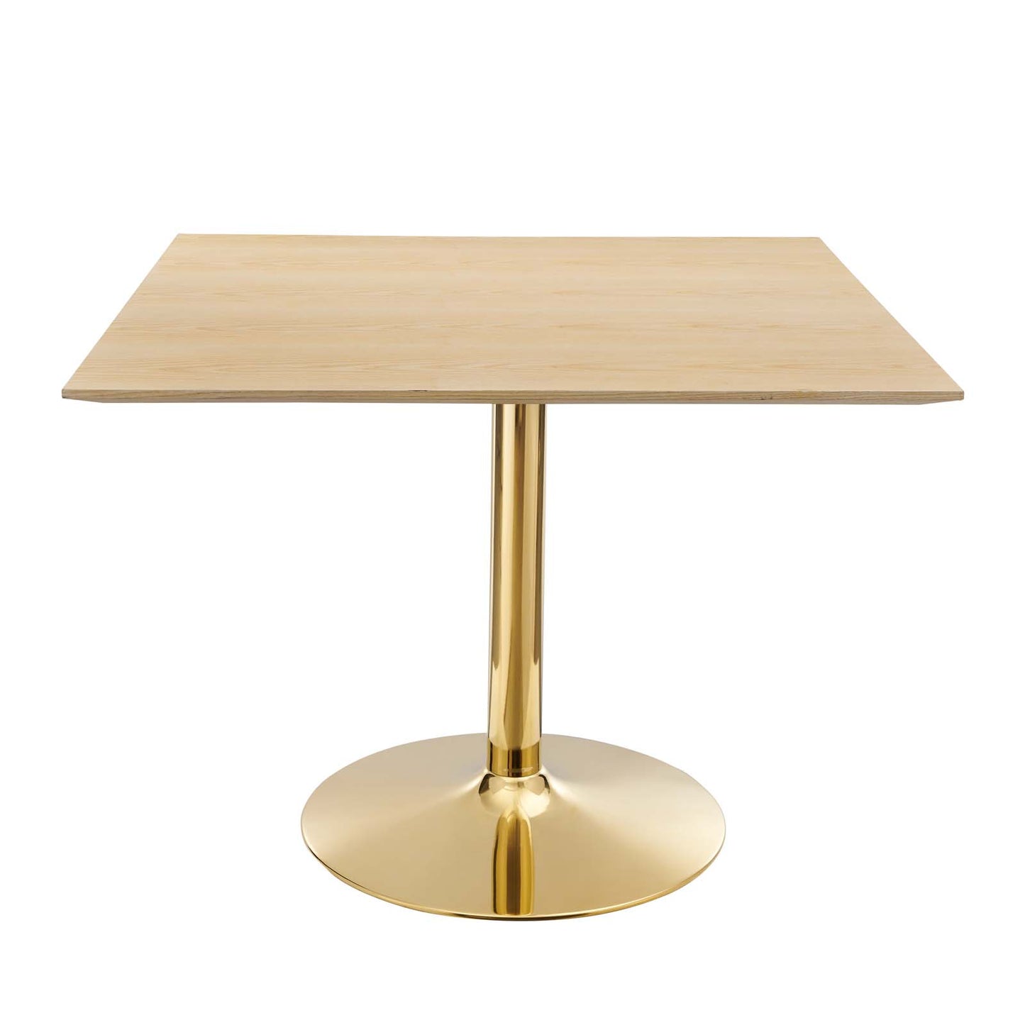 Verne 40" Square Dining Table Gold Natural EEI-4756-GLD-NAT
