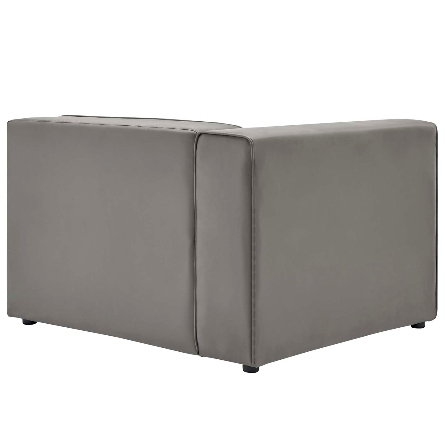 Mingle Vegan Leather 3-Piece Sectional Sofa Gray EEI-4789-GRY