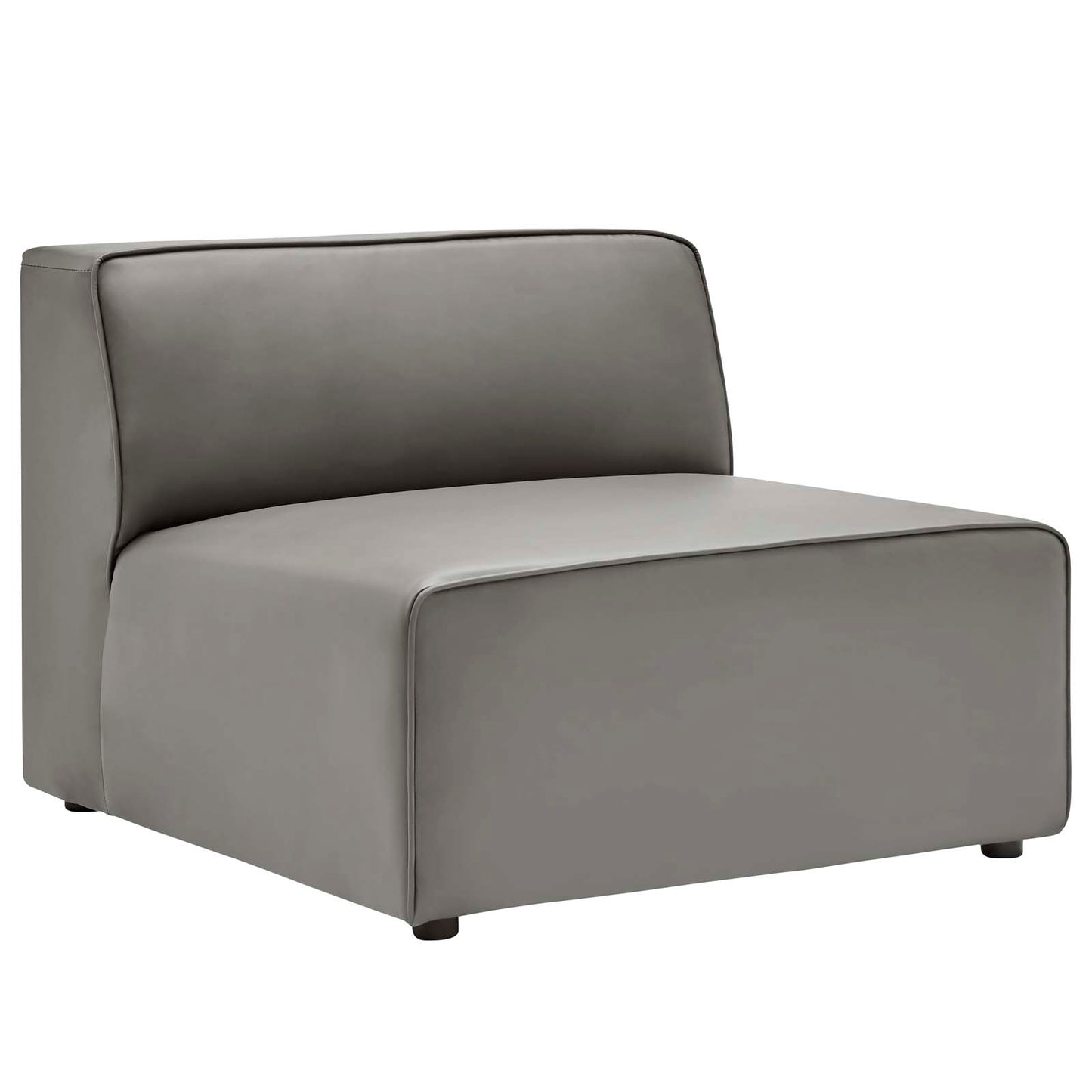 Mingle Vegan Leather 3-Piece Sectional Sofa Gray EEI-4789-GRY