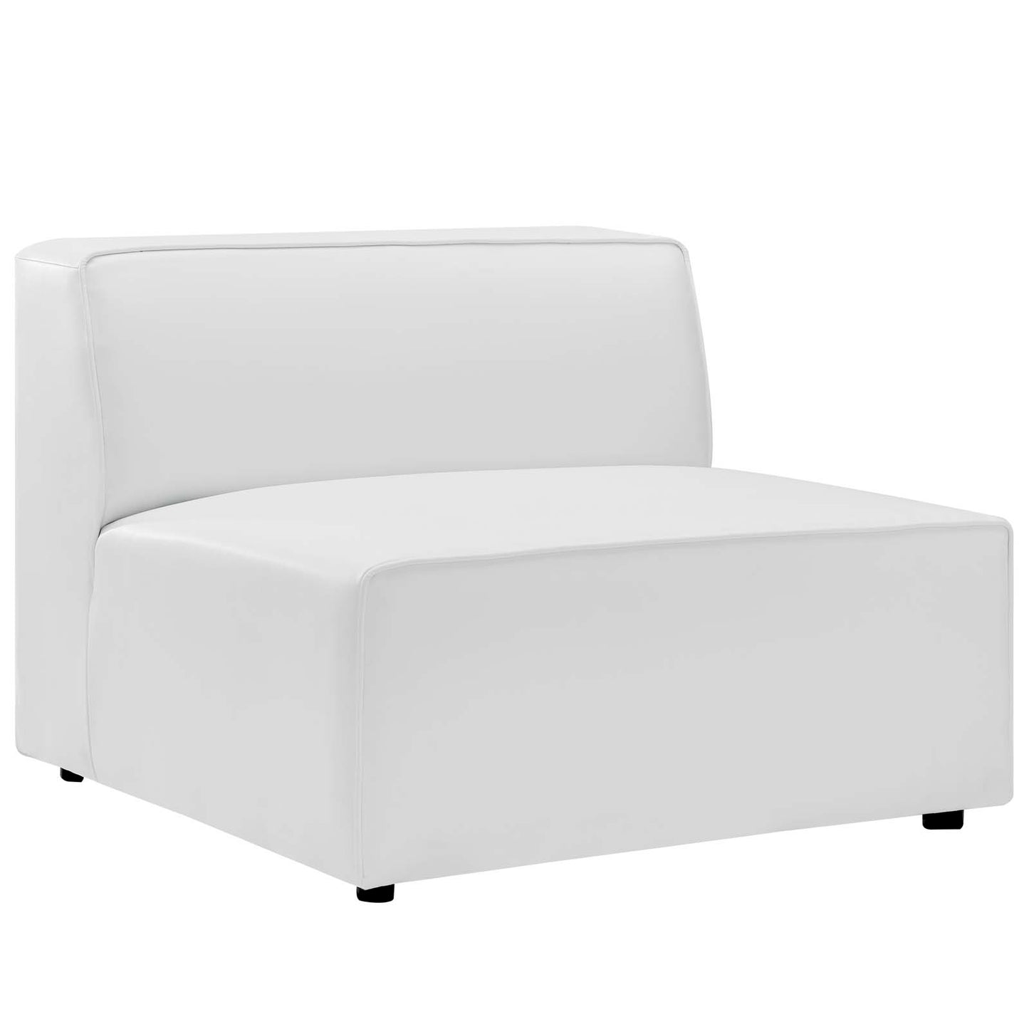 Mingle Vegan Leather Sofa and Armchair Set White EEI-4791-WHI