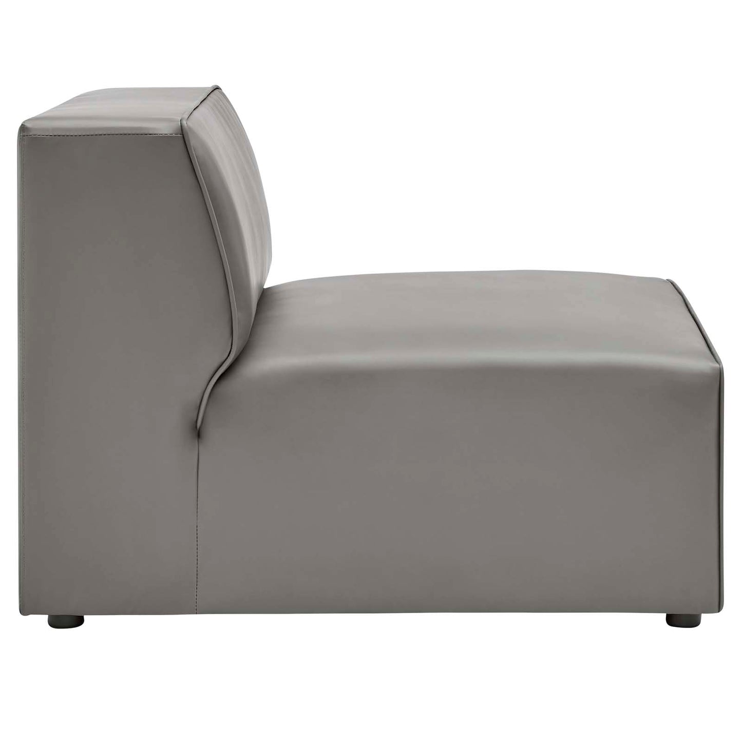 Mingle Vegan Leather 5-Piece Sectional Sofa Gray EEI-4795-GRY