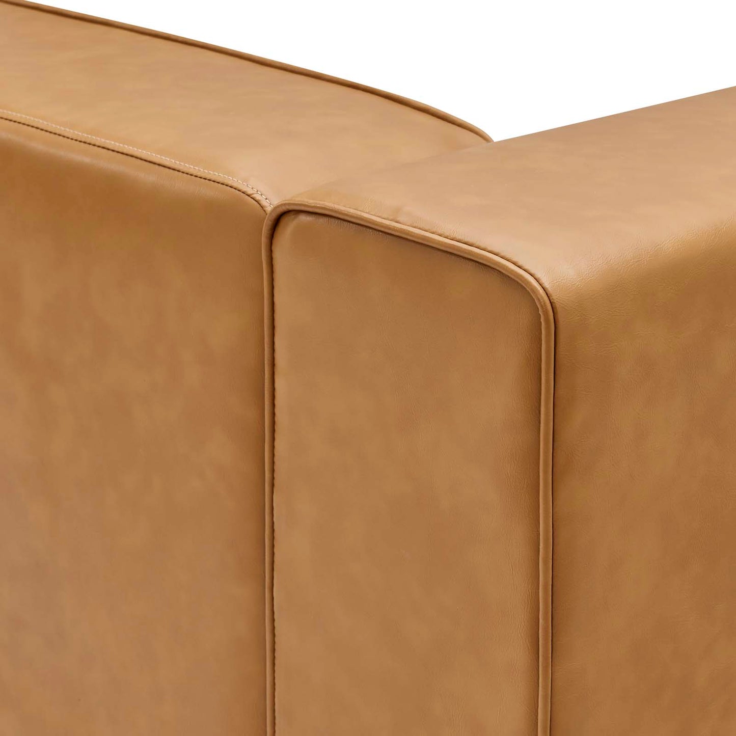 Mingle Vegan Leather 7-Piece Sectional Sofa Tan EEI-4798-TAN