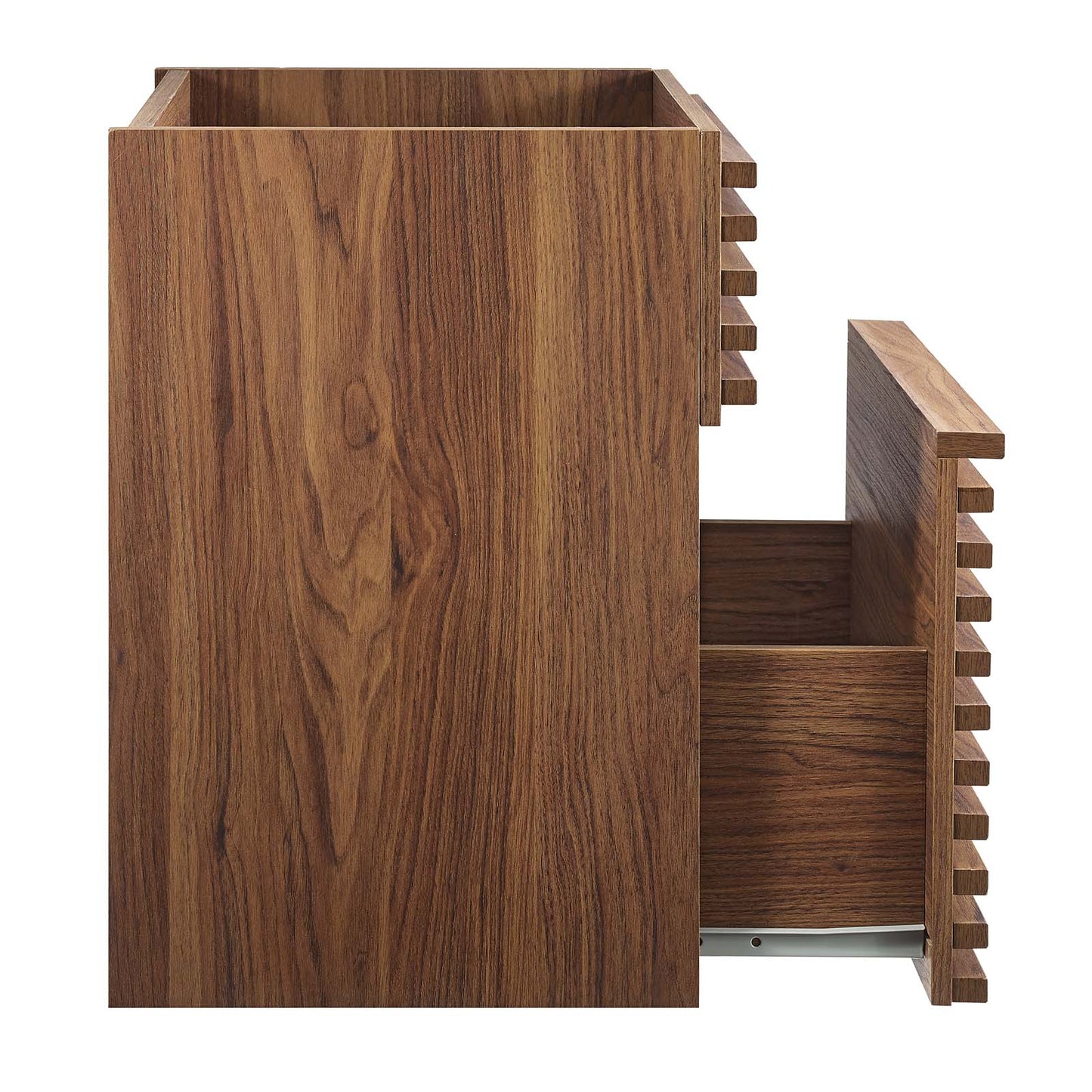 Render 18" Wall-Mount Bathroom Vanity Cabinet (Sink Basin Not Included) Walnut