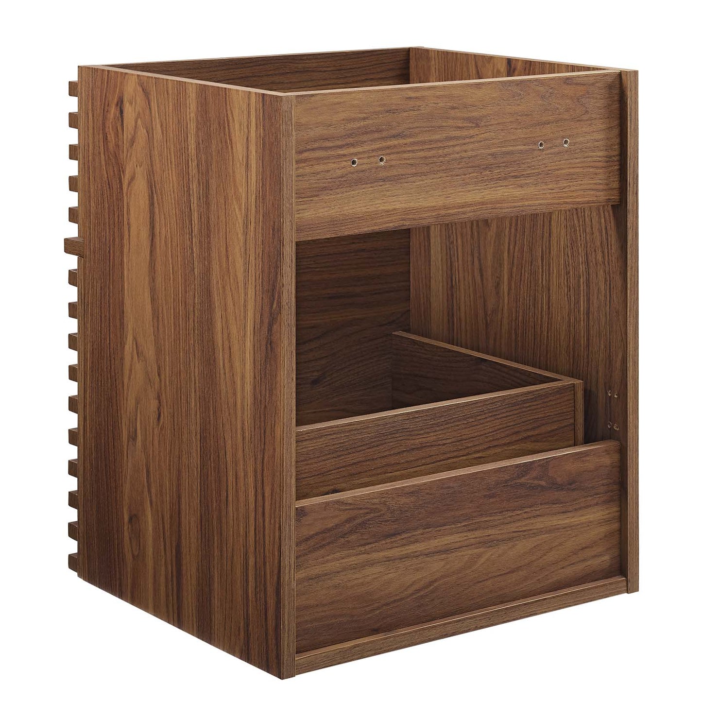 Render 18" Wall-Mount Bathroom Vanity Cabinet (Sink Basin Not Included) Walnut
