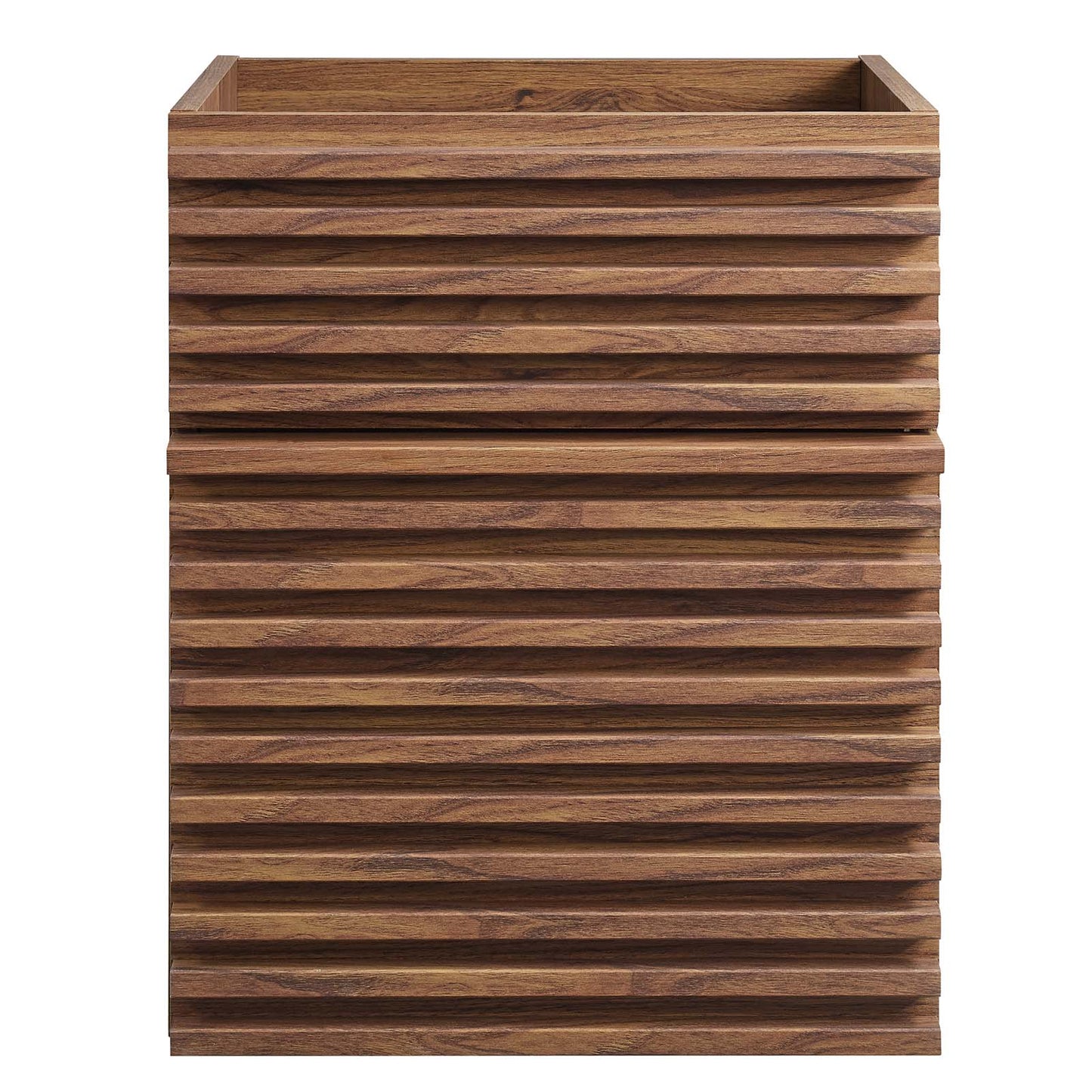 Render 18" Wall-Mount Bathroom Vanity Cabinet (Sink Basin Not Included) Walnut