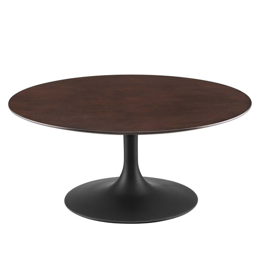 Lippa 36" Wood Coffee Table Black Cherry Walnut
