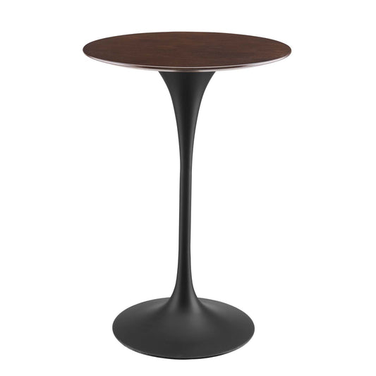 Lippa 28" Wood Bar Table Black Cherry Walnut EEI-4890-BLK-CHE