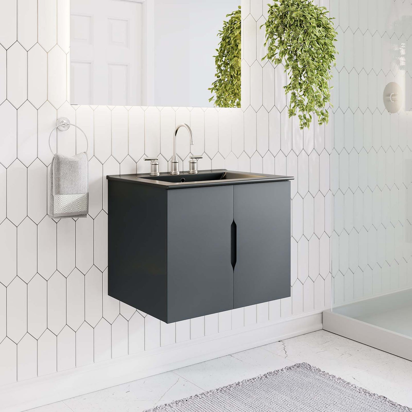 Vitality 24" Bathroom Vanity Cabinet (Sink Basin Not Included) Gray EEI-4893-GRY
