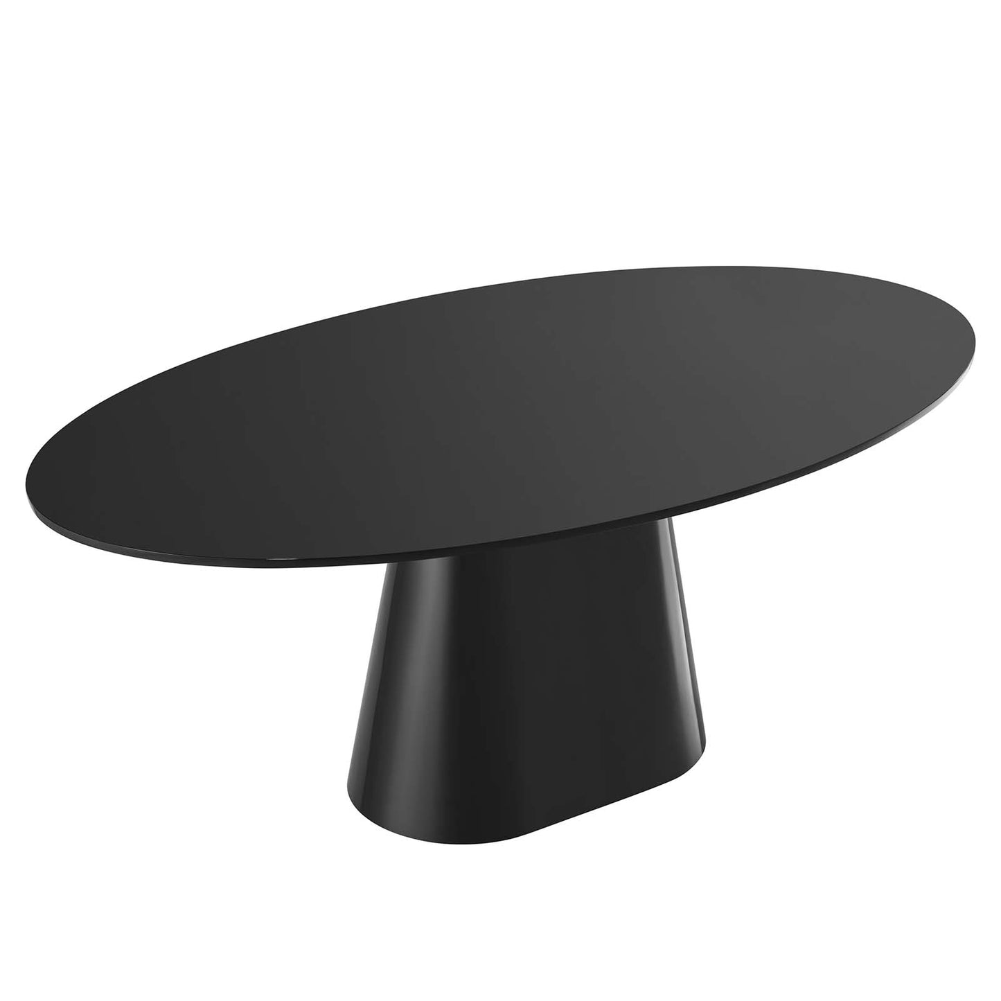 Provision 75" Oval Dining Table Black EEI-4912-BLK
