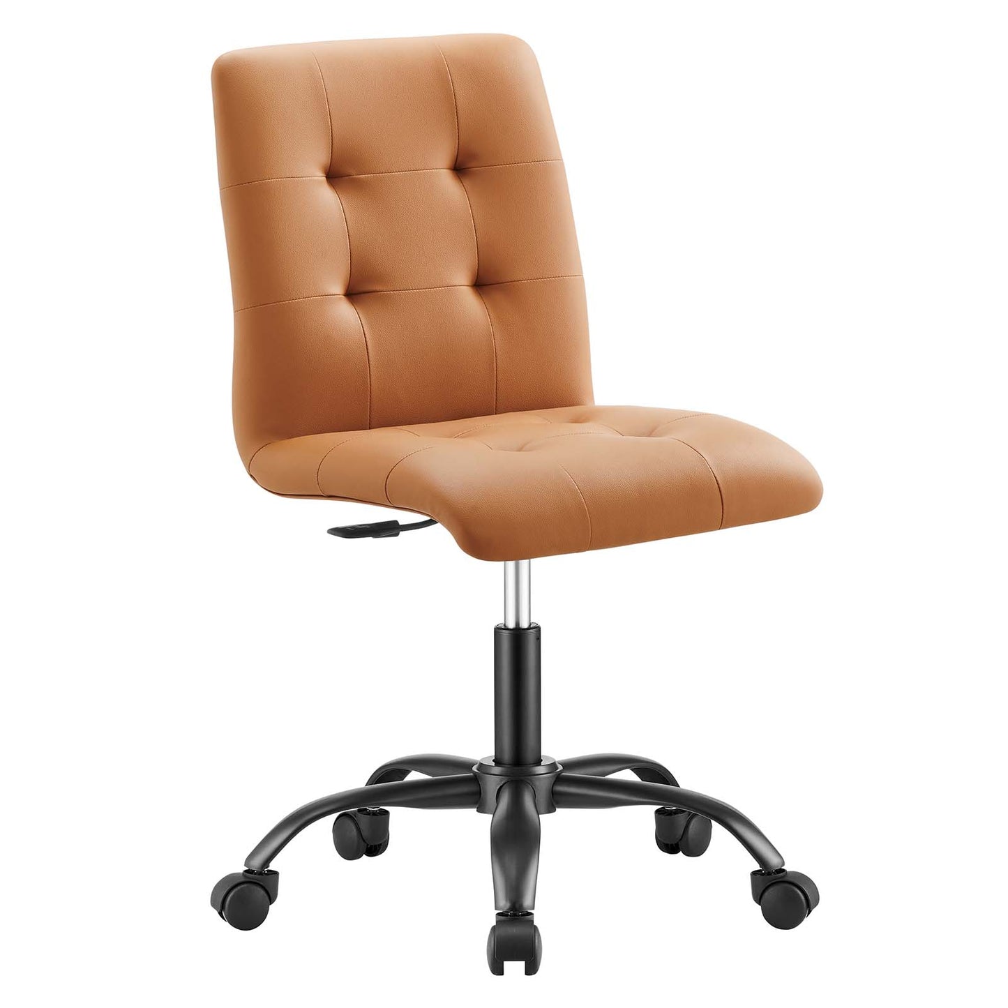 Prim Armless Vegan Leather Mid Back Office Chair