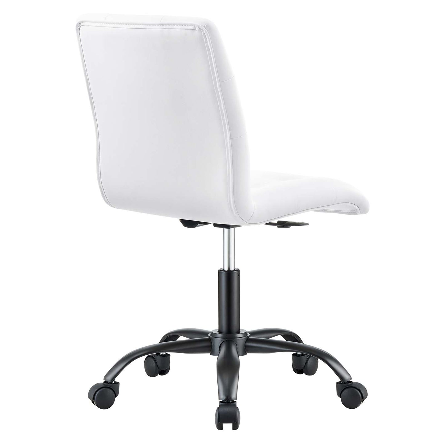 Prim Armless Vegan Leather Mid Back Office Chair
