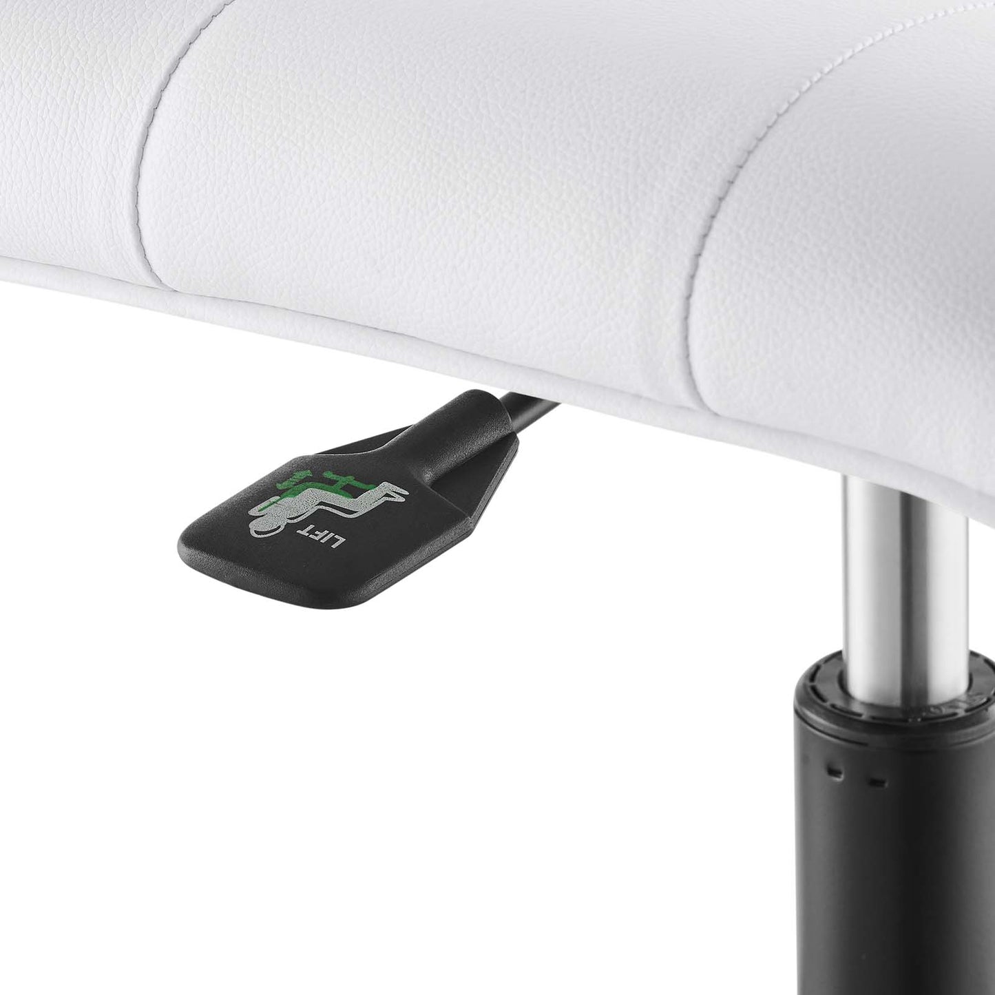 Prim Armless Vegan Leather Mid Back Office Chair