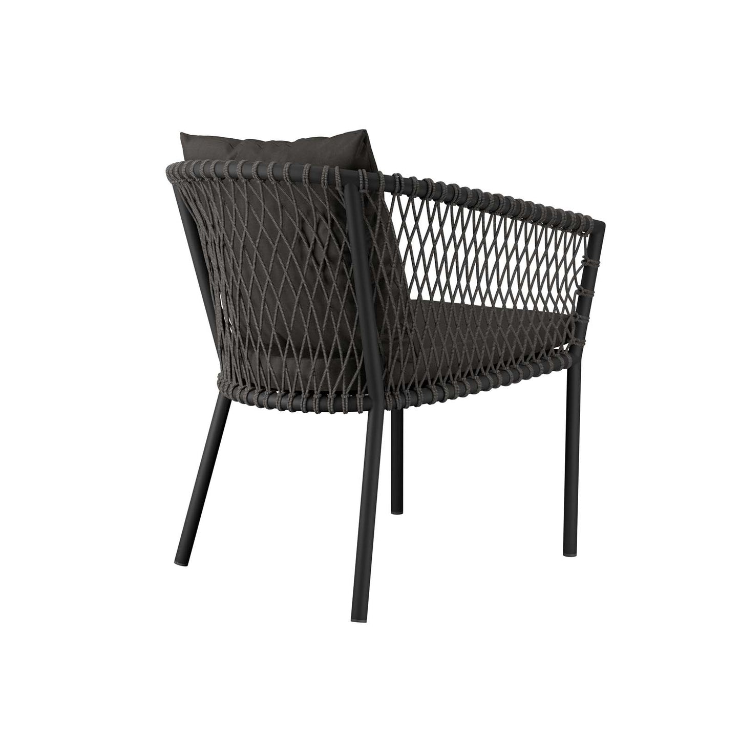 Sailor Outdoor Patio Dining Armchair Charcoal Charcoal