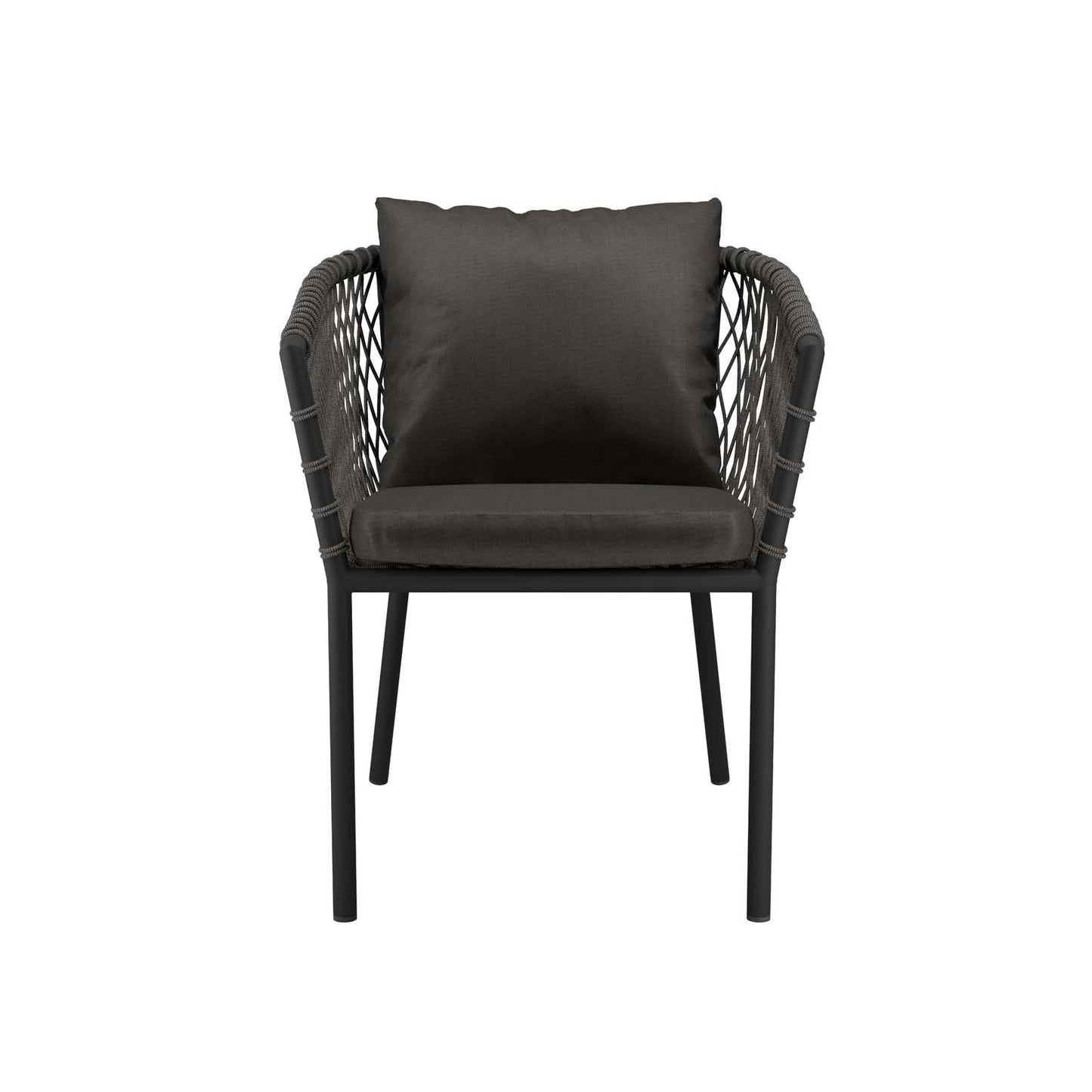 Sailor Outdoor Patio Dining Armchair Charcoal Charcoal
