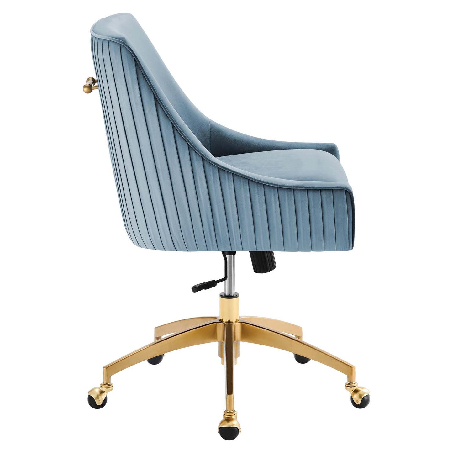 Discern Performance Velvet Office Chair Light Blue EEI-5080-LBU