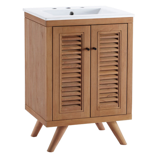 Birdie Bathroom Vanity Natural White 24" and 36" Options EEI-5112-NAT-WHI
