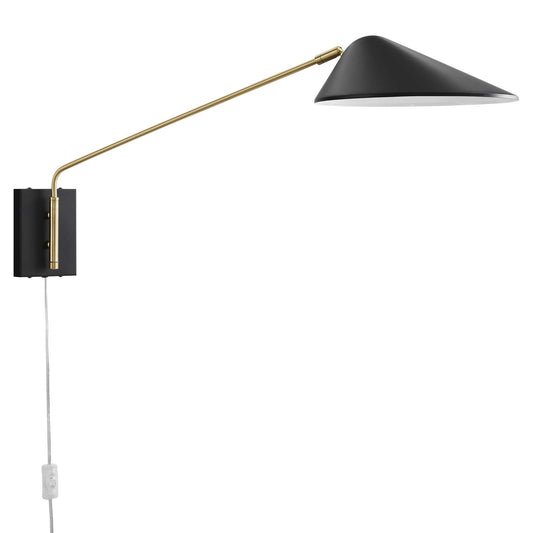 Journey 24" Swing Arm Wall Sconce Black