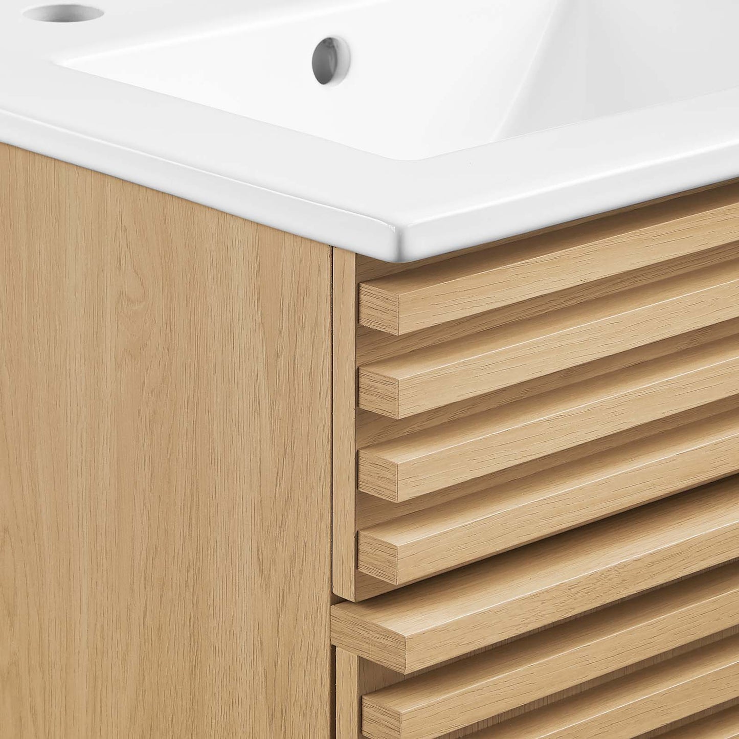 Render 18" Bathroom Vanity Cabinet Oak White EEI-5420-OAK-WHI