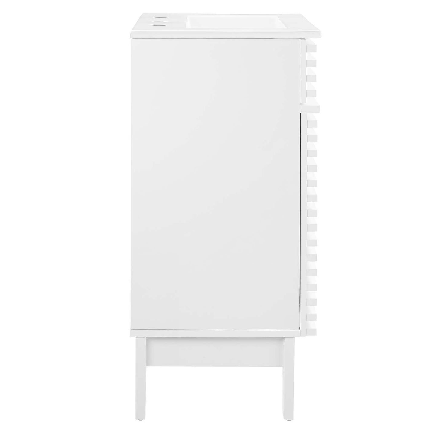 Render 18" Bathroom Vanity Cabinet White White EEI-5420-WHI-WHI