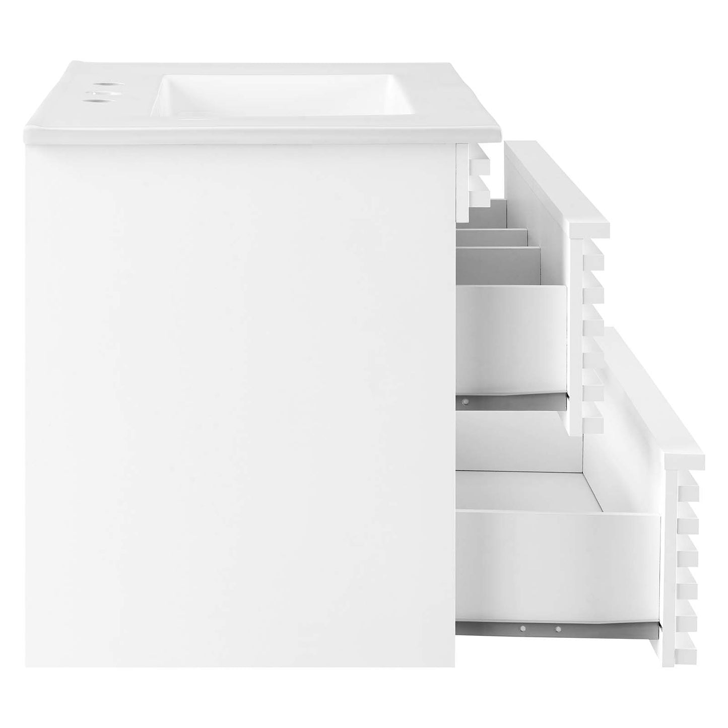 Render 30" Wall-Mount Bathroom Vanity White White EEI-5421-WHI-WHI