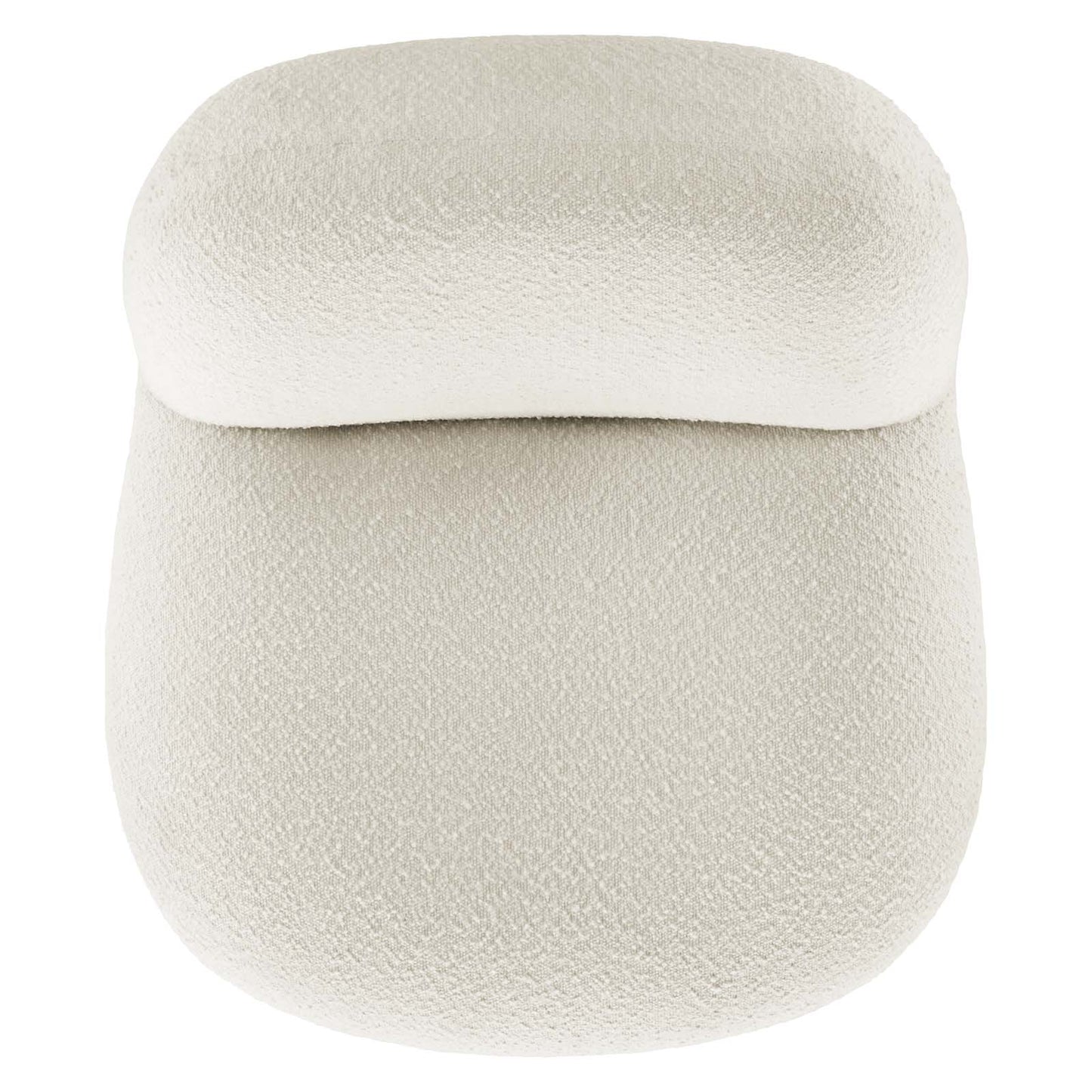 Kindred Boucle Upholstered Upholstered Fabric Swivel Chair Black Ivory