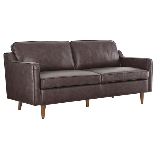 Impart Genuine Leather Sofa Brown