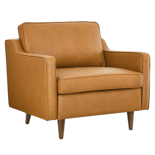 Impart Genuine Leather Armchair Tan