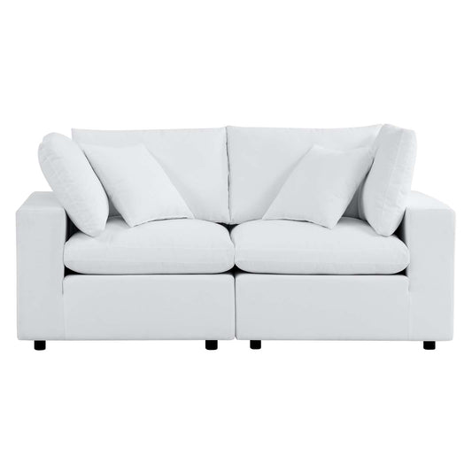Commix Sunbrella® Outdoor Patio Loveseat White