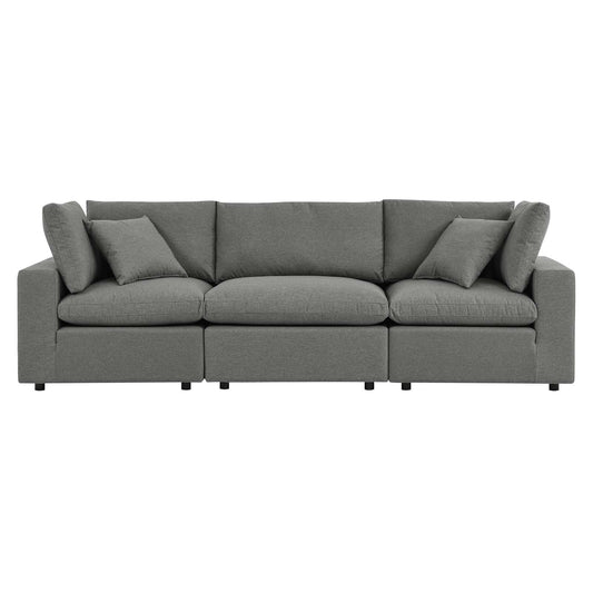 Commix Overstuffed Outdoor Patio Sofa Charcoal EEI-5578-CHA