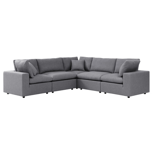 Commix 5-Piece Sunbrella® Outdoor Patio Sectional Sofa by Modway