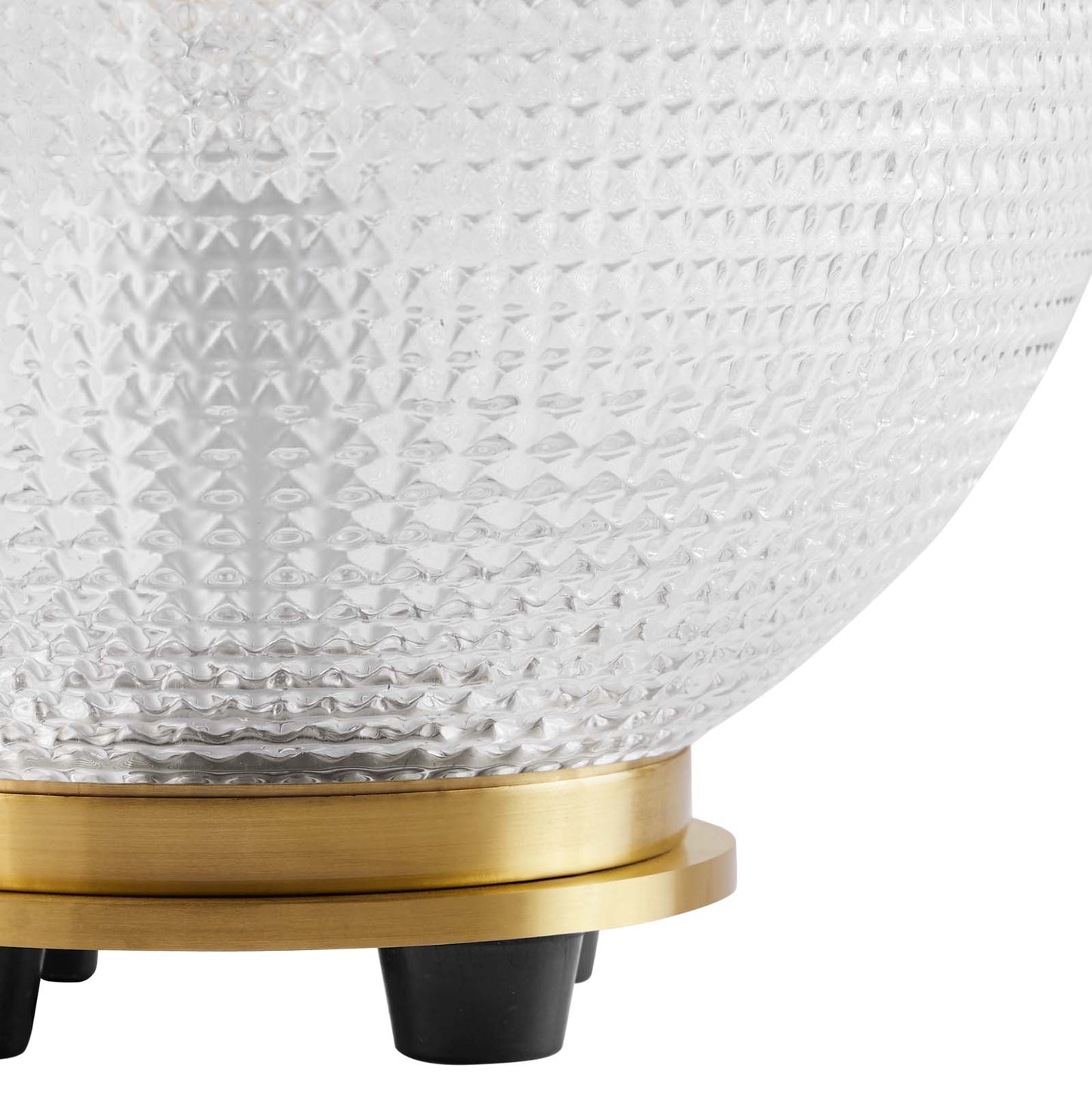 Destiny Glass and Metal Table Lamp Satin Brass EEI-5615-SBR