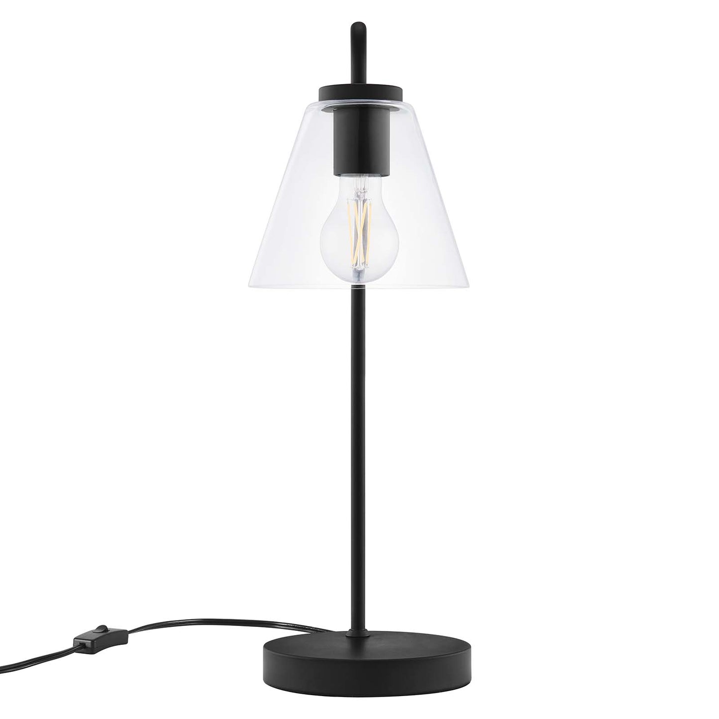 Element Glass Table Lamp Black EEI-5619-BLK