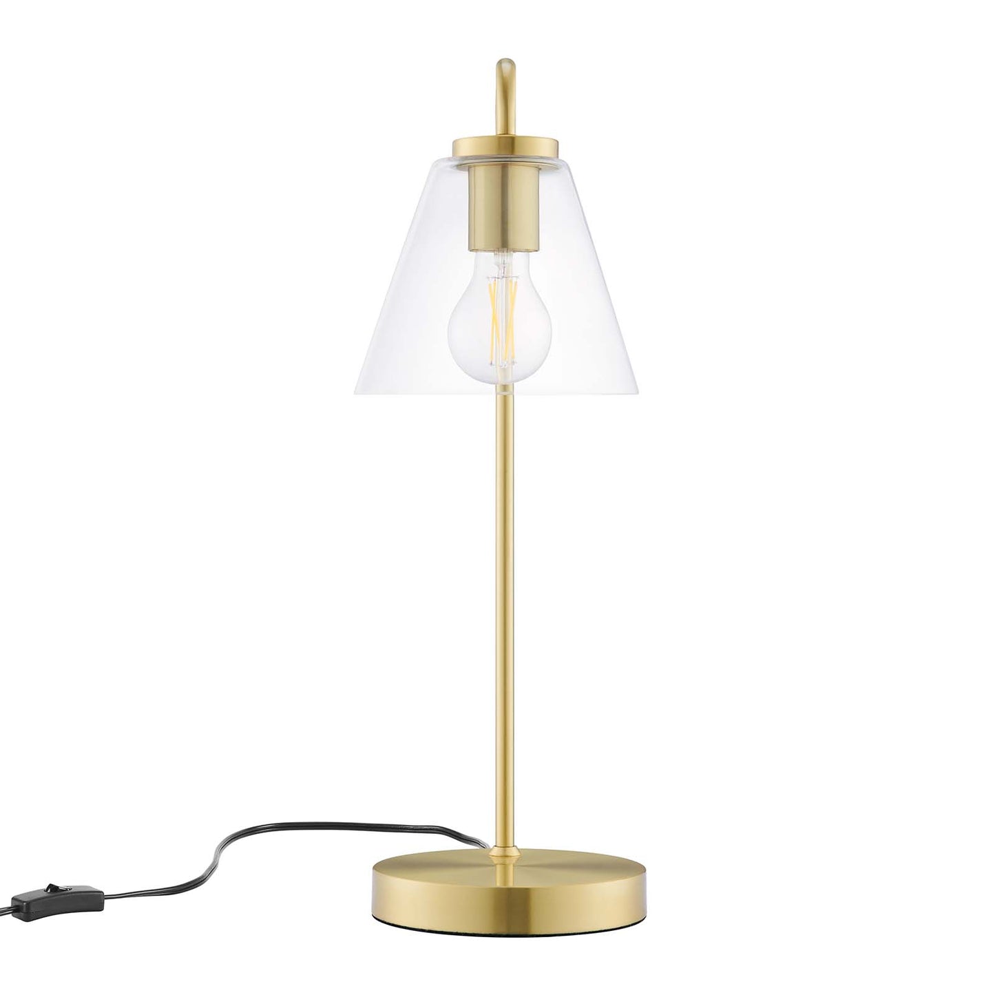 Element Glass Table Lamp Satin Brass EEI-5619-SBR