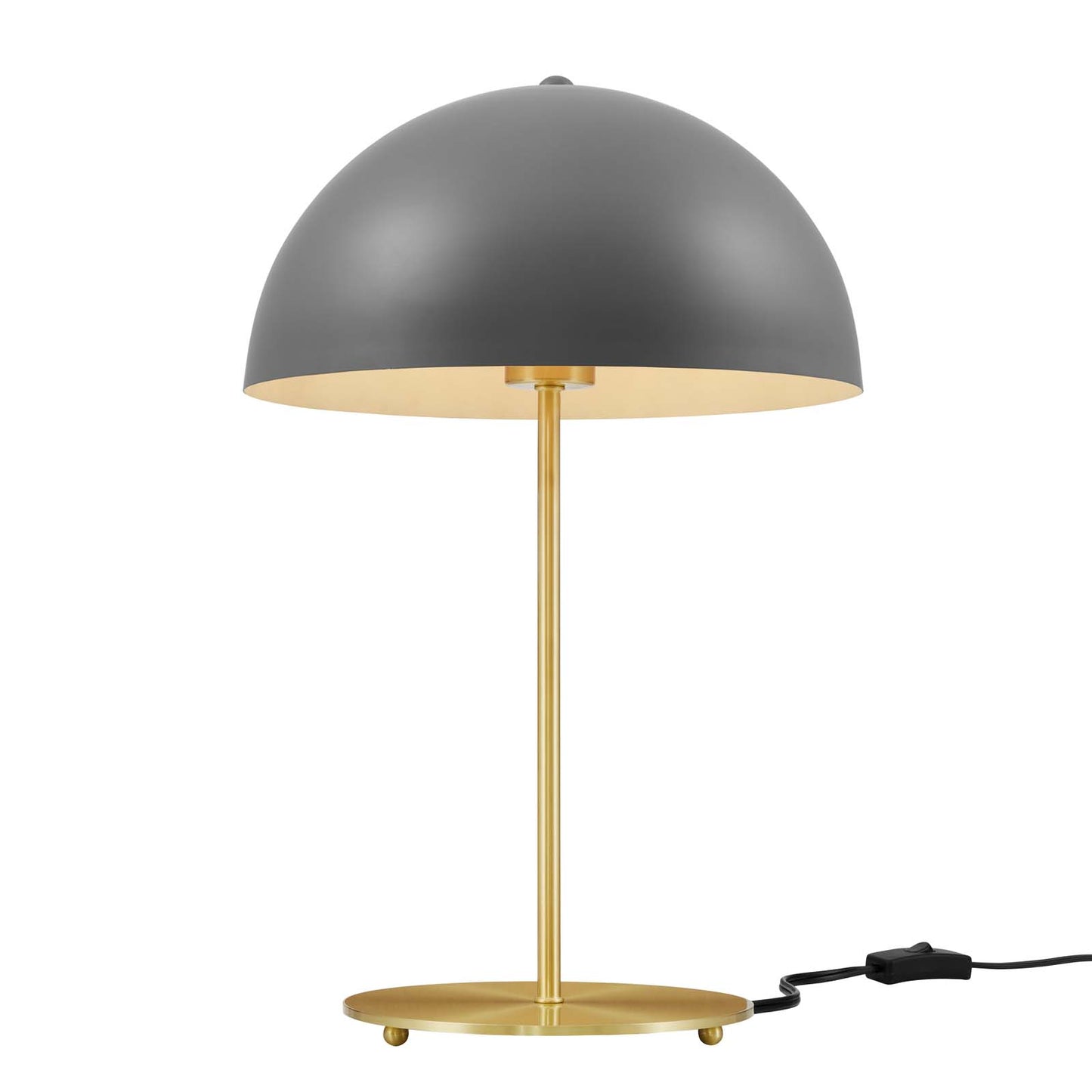 Ideal Metal Table Lamp Gray Satin Brass EEI-5629-GRY-SBR